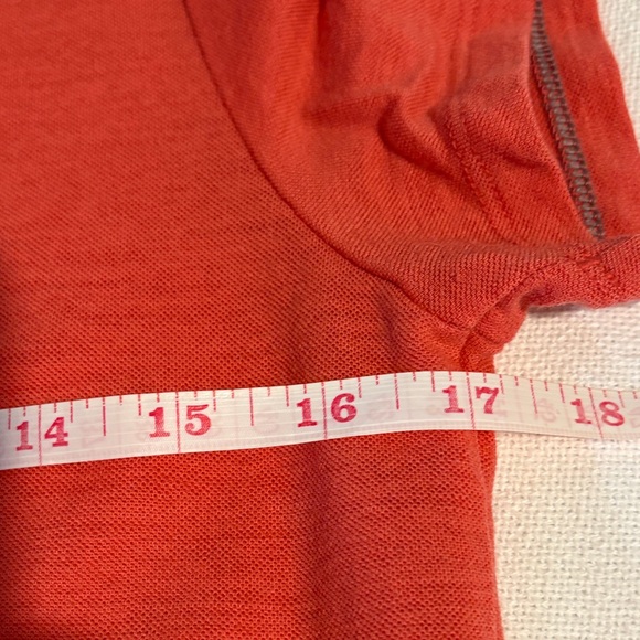 Icebreaker Coral-Red Button-Down Polo Top - Picture 5 of 7